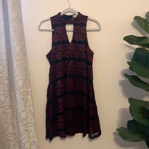 Like new black and maroon lace dress